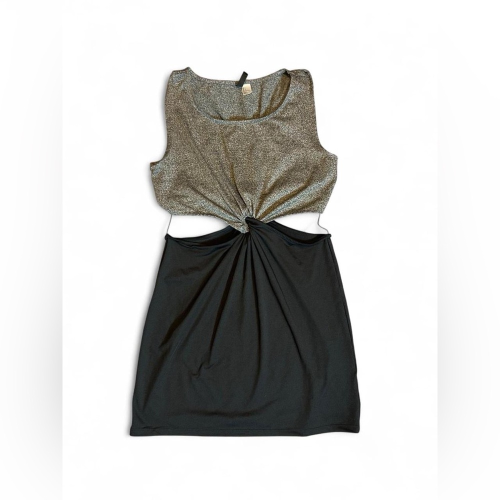 H&M Divided black and grey dress with cut out detail. Size L #glamour #party